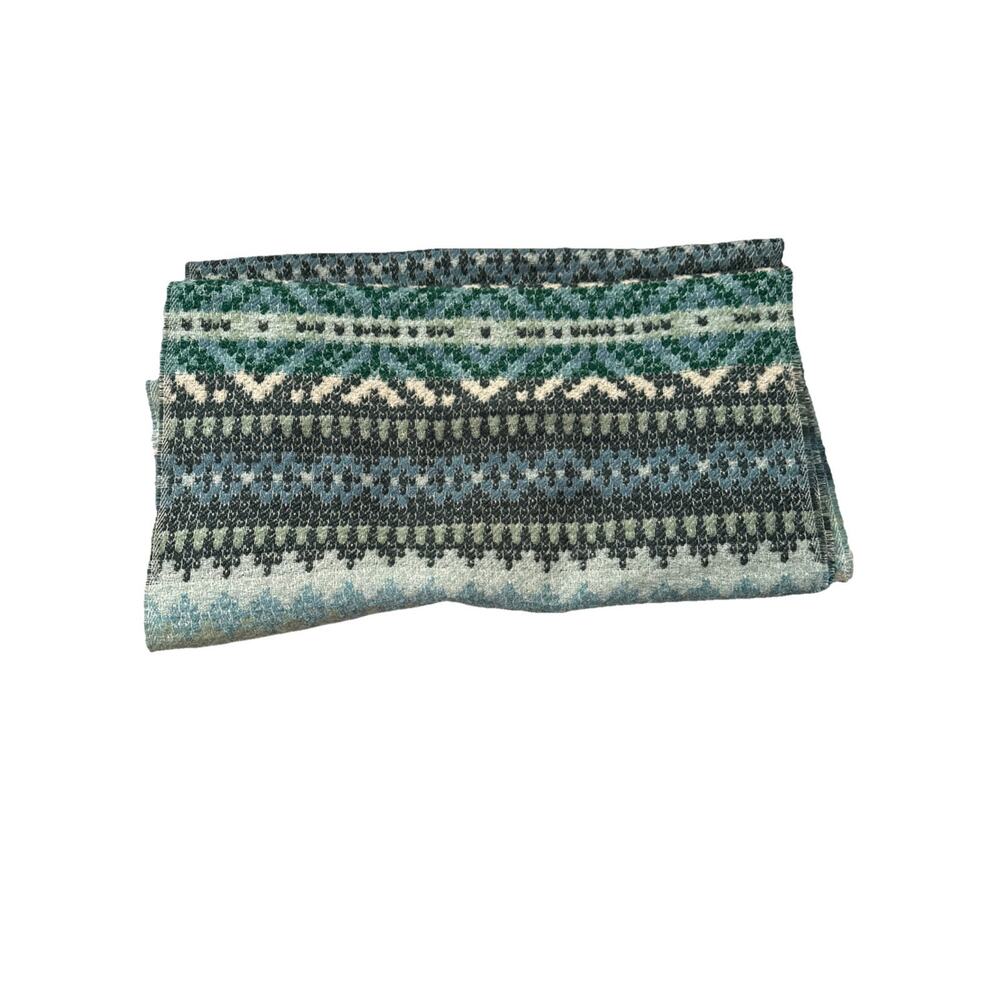 J. Jill Teal/Blue Patterned Infinity Scarf Wrap - Picture 4 of 5